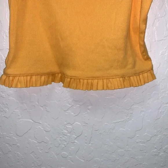 Me to We Essentials Yellow Cropped Tank Top Size Small - Picture 3 of 4